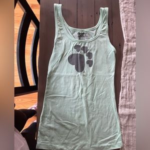 Mint Green Paw Tank Top